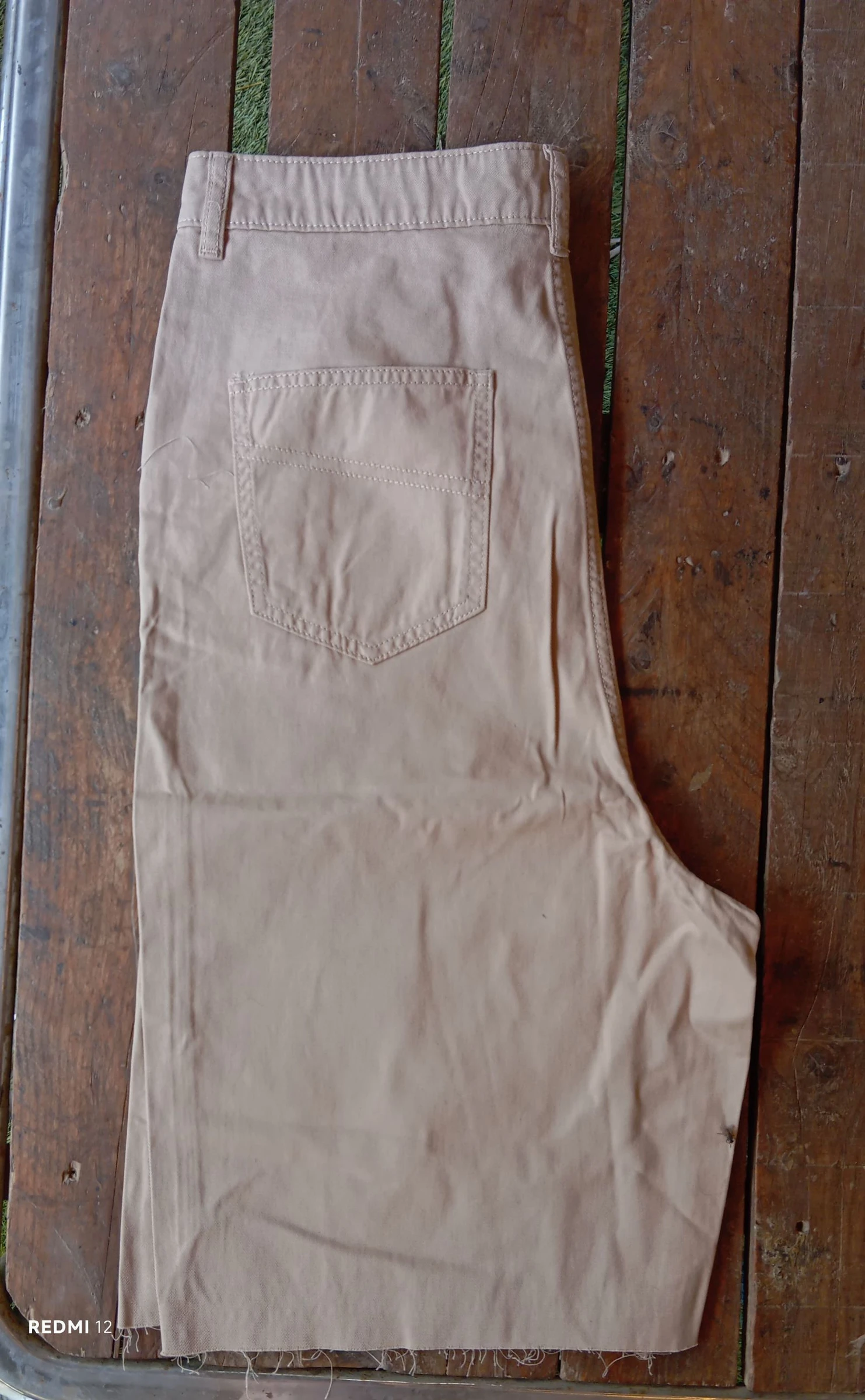 Beige Collusion Bermudas – Boyish Style / Unisex – Size 28 – photo 5